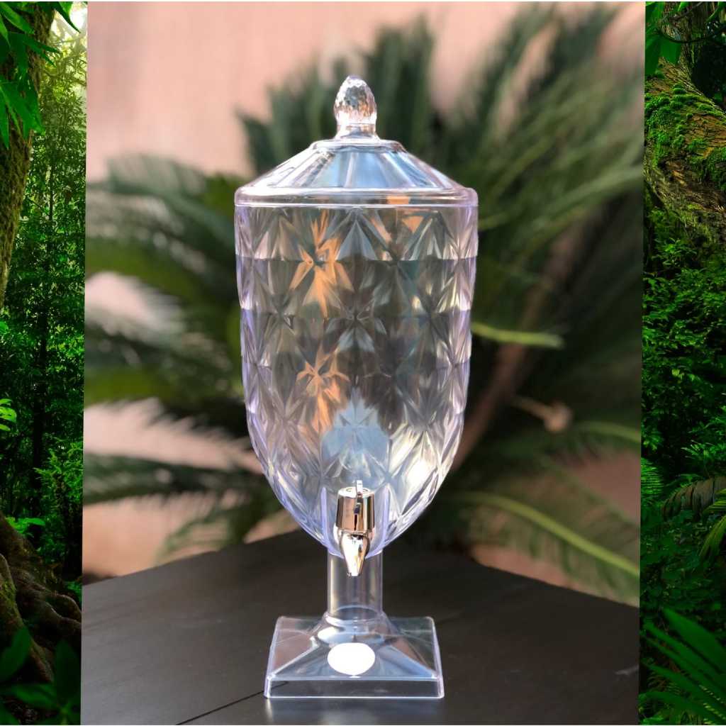 Suqueira Jarra Diamond Suco Agua 4,5 Litros Acrílico Crystal