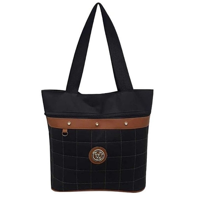 Bolsa Feminina de Ombro Tecido Lonado Resistênte Ziper Reforçada Para Dia-Dia Trabalho