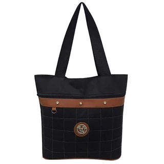 Bolsa Feminina de Ombro Tecido Lonado Resistênte Ziper Reforçada Para Dia-Dia Trabalho
