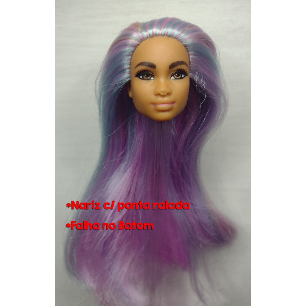 Boneca Barbie Fashionistas 210 Cabelo Castanho Coque Vestido Crochê Óculos  HJT07 Mattel