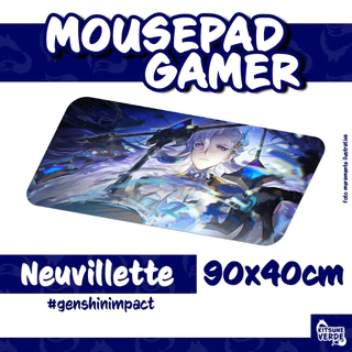 Mouse Pad Gamer Personalizado - Neuvillette - Genshin Impact - 90x40 cm