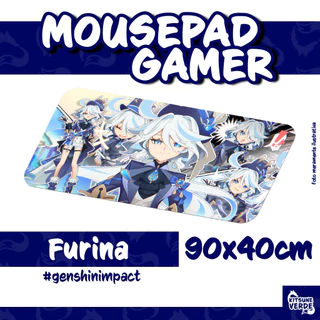 Mouse Pad Gamer Personalizado - Furina Focalors - Genshin Impact - 90x40 cm