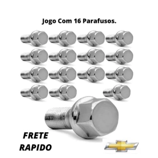 Jogo 16 Parafusos Cromado Roda Corsa Celta Montana Prisma Monza Kadett Ipanema Vectra Astra Meriva Classic em Oferta na Shopee
