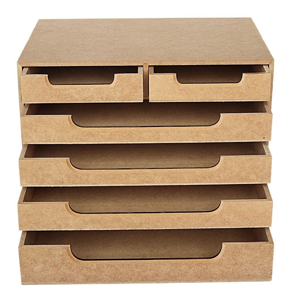 Gaveteiro Organizador para Folhas Sulfite A4 com 6 Gavetas em mdf Material para Escritório Suporte Para Monitor