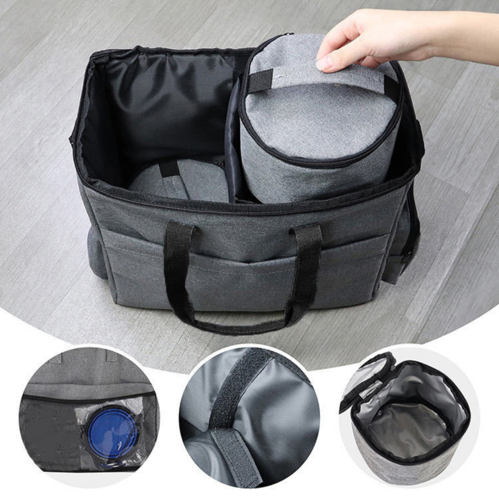 Bolsa Térmica Grande Fitness Marmita Academia Lancheira Divisórias Com Isolamento Térmico