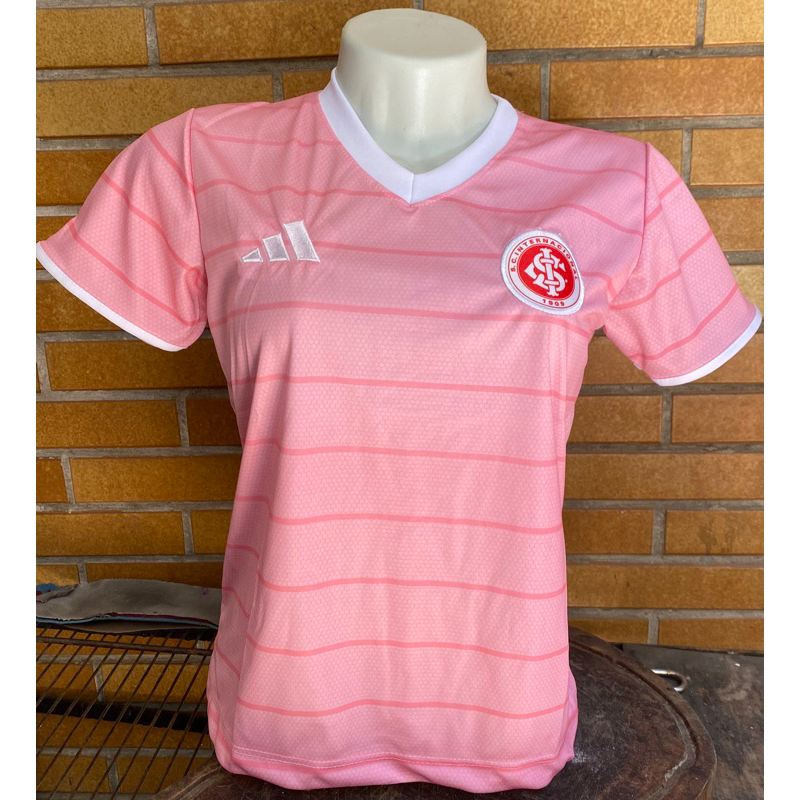 Camiseta de Futebol Feminina Do Inter Rosa Nova Baby Loock Justinha em Dry  Rosinha Com Bordado do Time Internacional Original Colorado