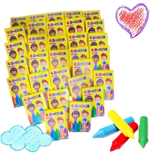 10 Mini Giz de Cera 5 Cores P/ Kit Festa Lembrancinha
