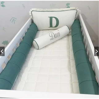 Kit Berço Rolo Personalizado  - 08 Peças | ENVIAR O NOME PELO CHAT em Oferta na Shopee