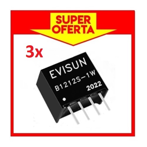 3 Conversor Isolador De Fonte 12v B1212s-1w