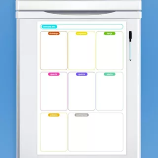 Oferta Lembrete Calendário Ima De Geladeira Semanal Planejamento Organizador Mensal Magnético Universal em Oferta na Shopee