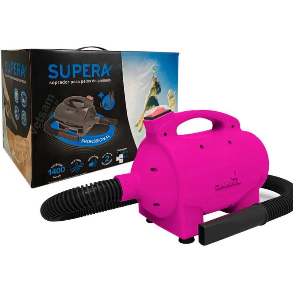 Soprador Minag Profissional Banho e Tosa Rosa 1400w | Shopee Brasil