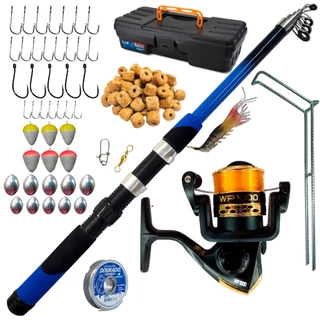 Kit de Pesca Vara + Molinete e Acessorios Completo