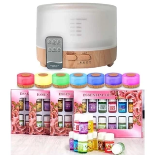 Difusor Ultrassônico Com Lumaria Led + Kit 12 Essências Aromáticas