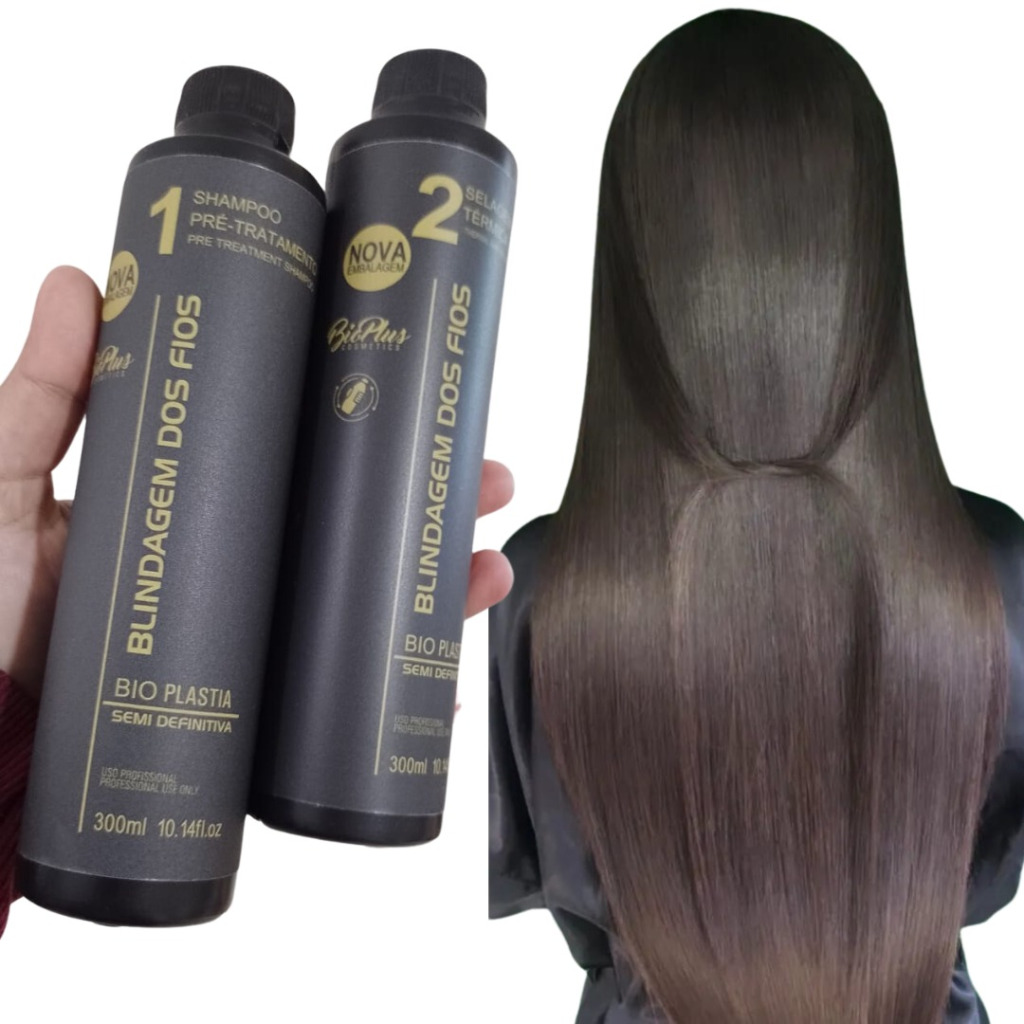 Kit Selagem Termica Blindagem Com Formol Alisamento Definitivo 300ml ...