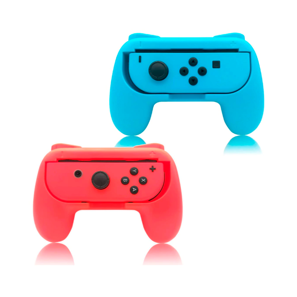 Kit Par Grip Capa Case Controle Adaptador Suporte Joy-Con Protetora ...