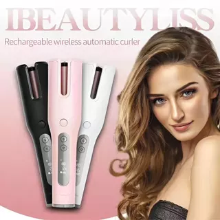 Auto -modelador de cabelo spin cerâmica rotativa recarregável portátil sem foi cuidados com o cabelo com visor Lcd temperatura