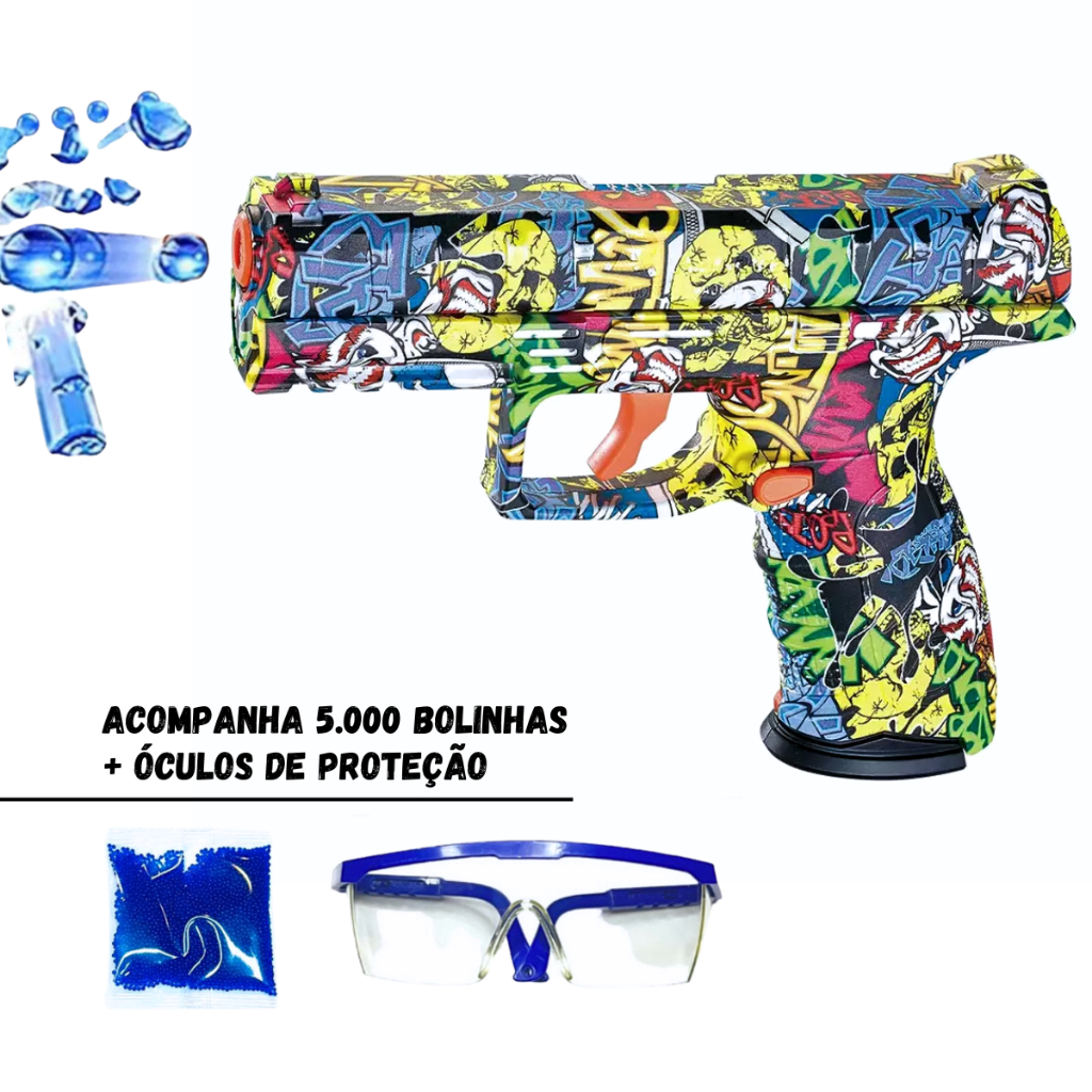Brinquedo Atira Bolinha De Gel Beretta Arminha De Gel Orbeez