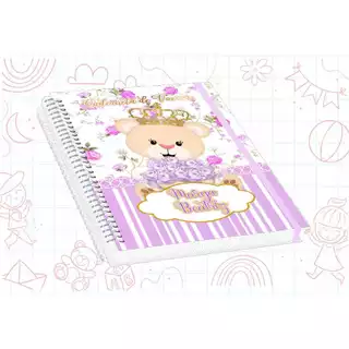 Caderneta De Vacinação Menina Ursinha Princesa Lilás