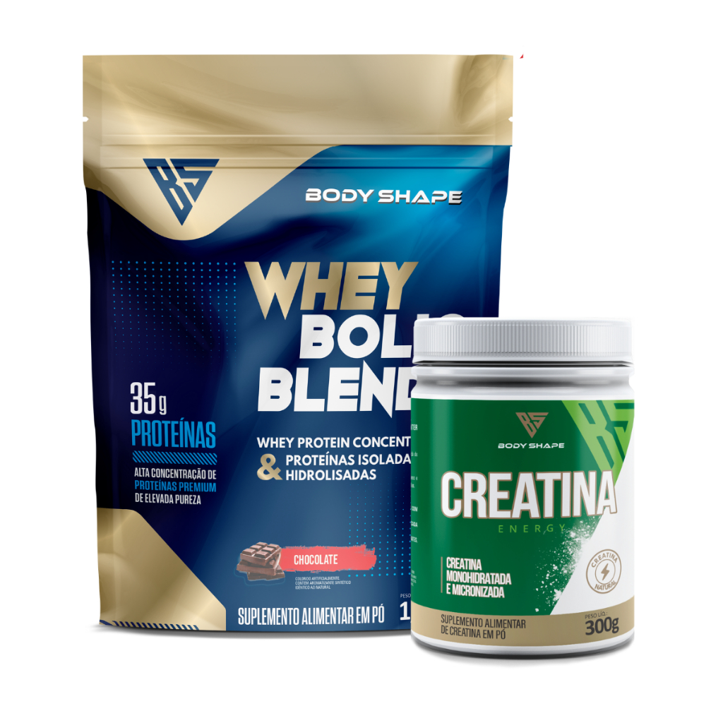 Whey Protein 1.8kg Refil + Creatina Energy 300g – Body Shape