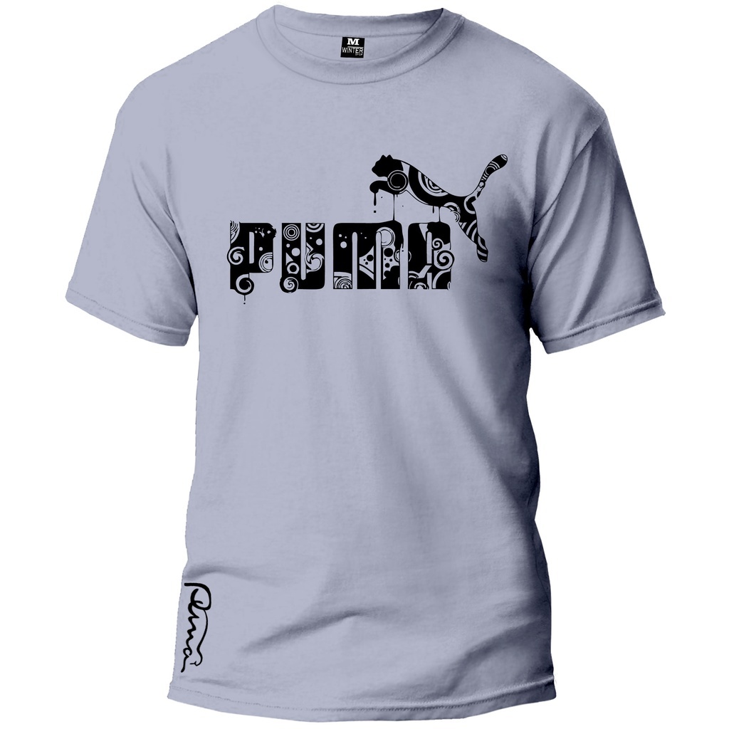 Camiseta Adulto Puma Novo Tecido 100% Algodão Manga Curta Fresquinha fall and winter