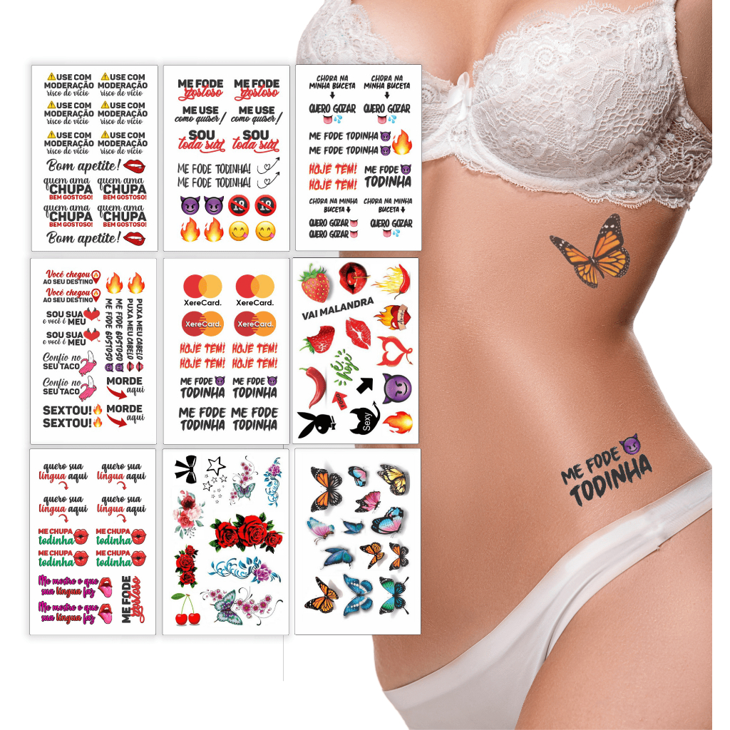 127 Tatuagens Temporárias Íntima | Depilação | SEXY SHOP | Shopee Brasil