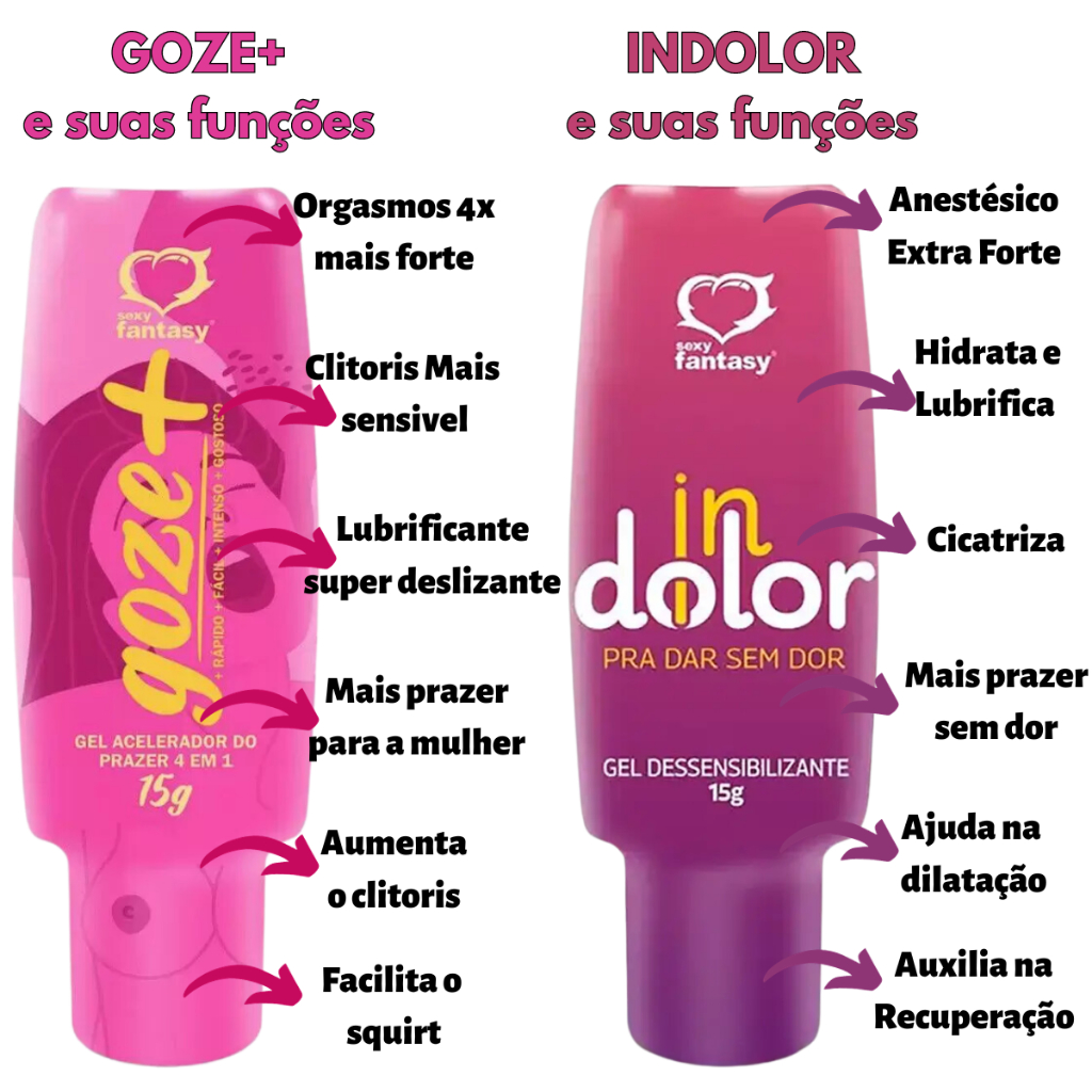 Acelerador De Prazer Feminino Goze Mais 4 Em 1 Gel Excitante 15g Lubrtificante Anal Indolor 6873