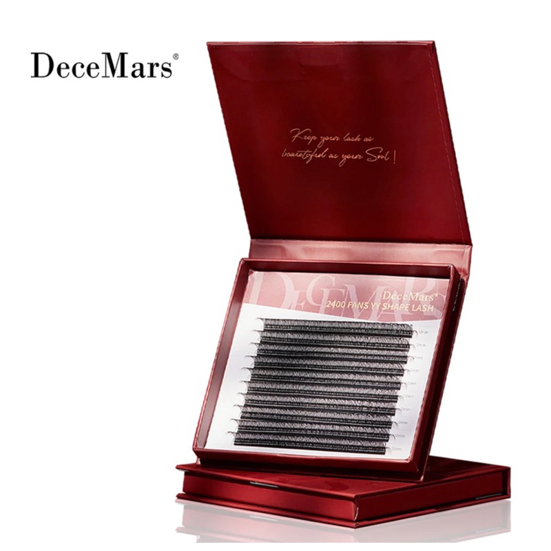 Cílios Decemars volume Brasileiro Y caixa grande 2400 fans YY SHAPE 𝘓𝘢𝘴𝘩 curvatura D