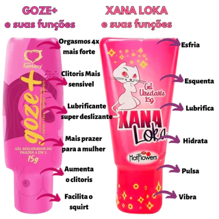 Acelerador de Prazer Feminino Goze Mais 4 em 1 15g+ XANA LOKA | Sex Shop Produtos Adultos