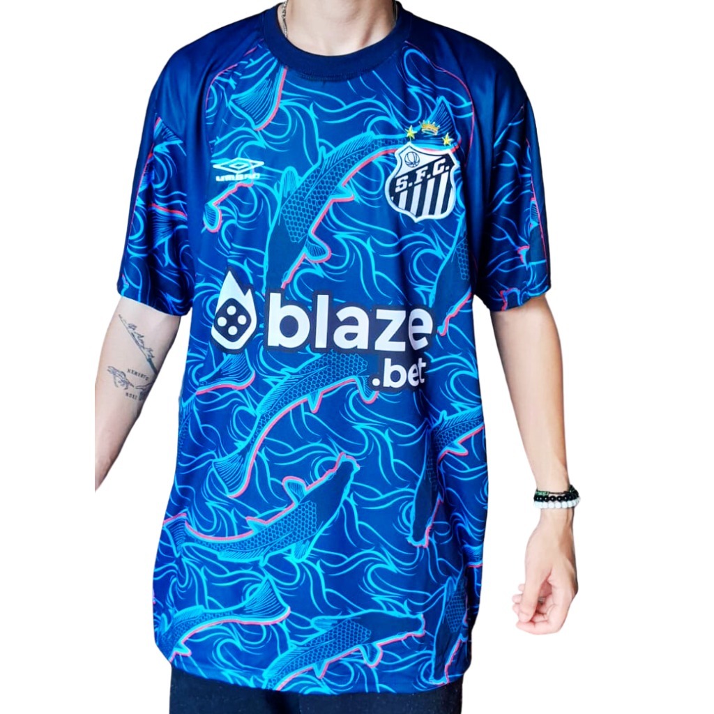 Camiseta Esportiva Time Futebol Clube Santos Torcida Camisa Peixao