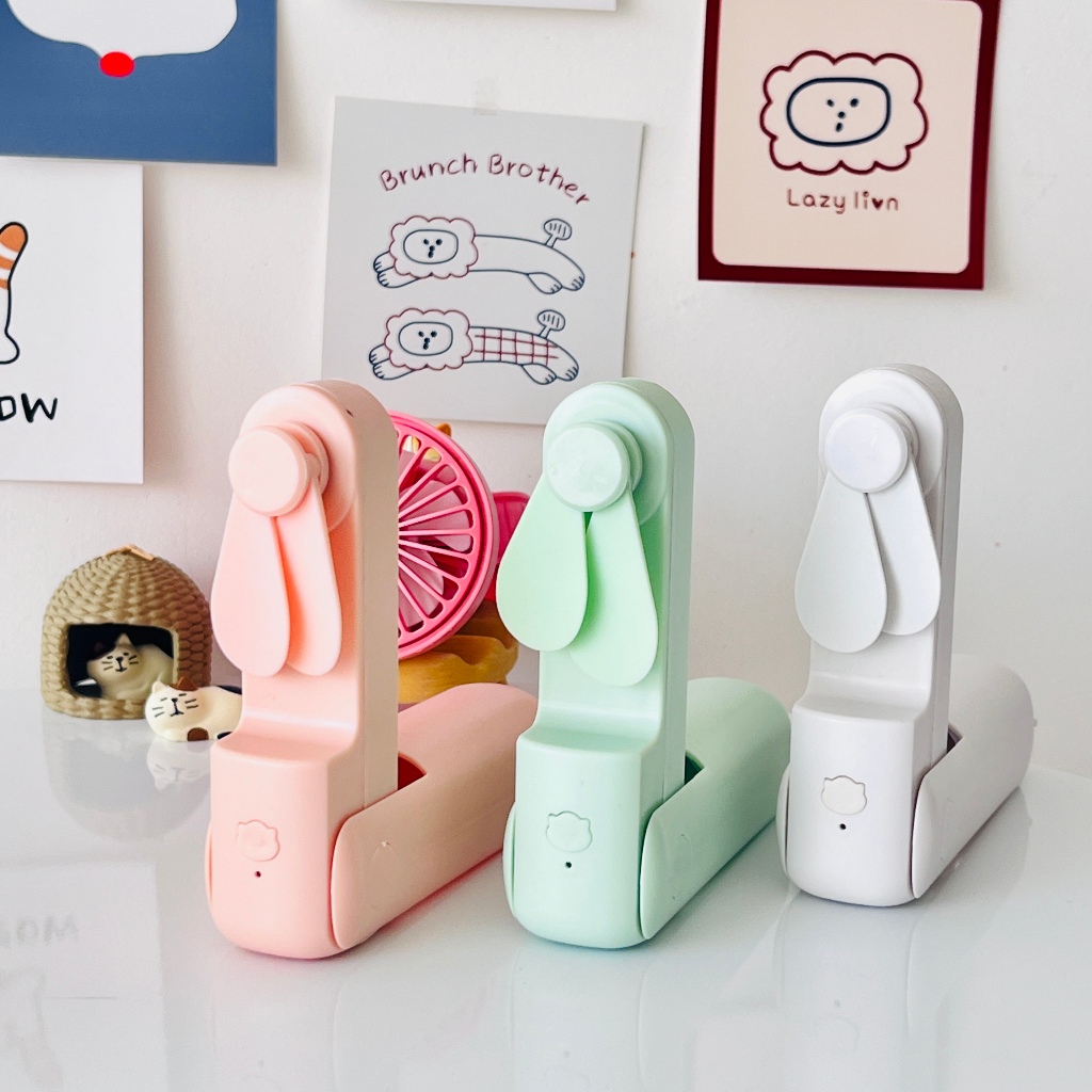 Mini Ventilador Portátil Dobrável Usb Recarregável