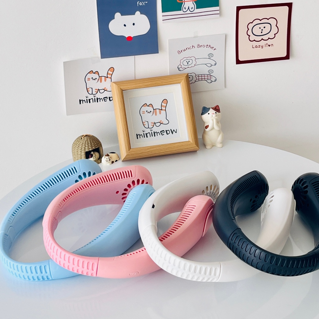 Novo Mini Ventilador De Pescoço Portátil Com Pendurado