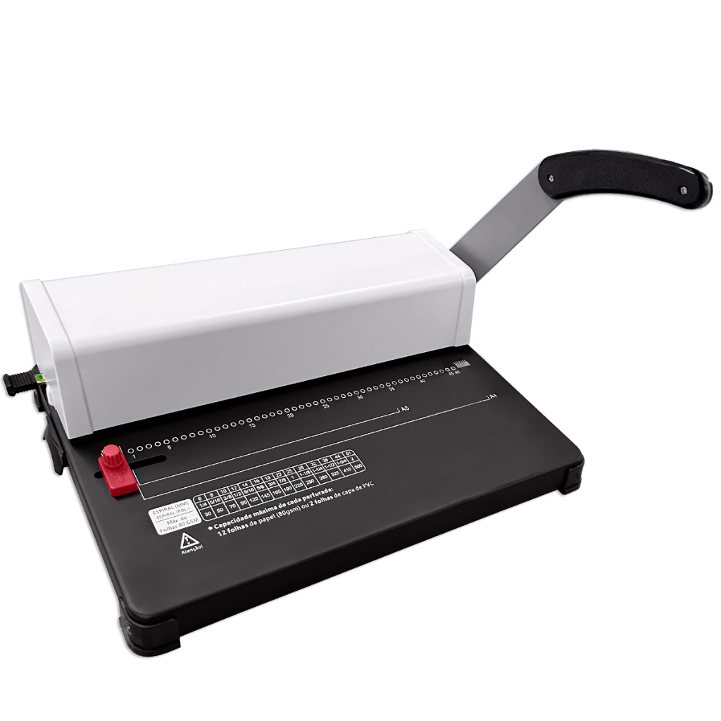 Encadernadora Perfuradora Manual A4 Furo Redondo 12 Folhas