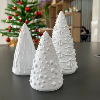 Conjunto Kit Decorativo Enfeite 3 Arvores de Natal Pinheirinho Branco ou Dourado