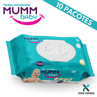 Kit com 10 Lenços/Toalhas Umedecidas Mumm Baby C/100.