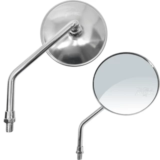 Par de Retrovisor Intruder 125 2002 a 2016 Lente Convexa Corpo e Haste em Metal Cromado.