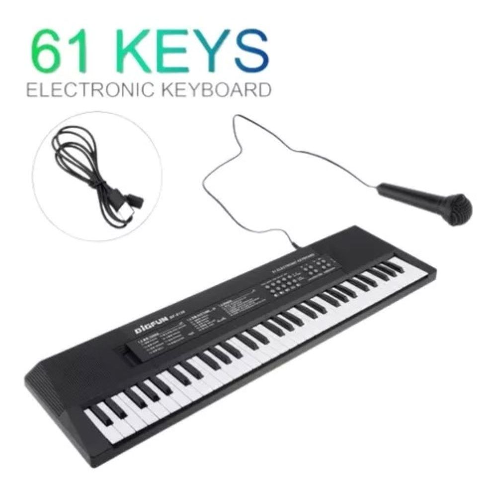 Teclado Musical Eletrônico Musica Bigfun Bf-6138 Teclas Microfone