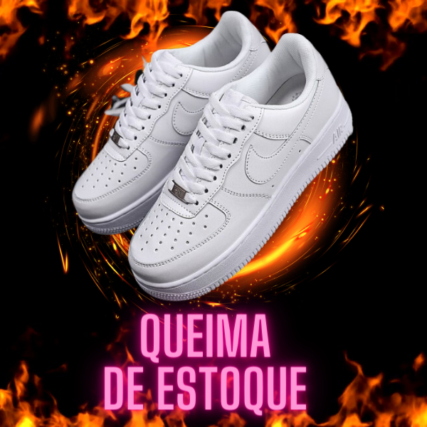 Tênis Air Force Preto Ou Branco Feminino e Masculino Do 34 ao 43 Casual Conforto