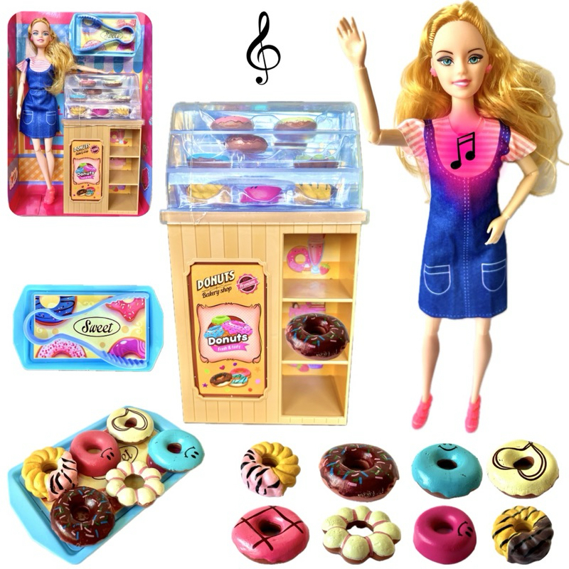 Roupa Para Boneca Barbie De Unicornio E Donut Hora De Dormir