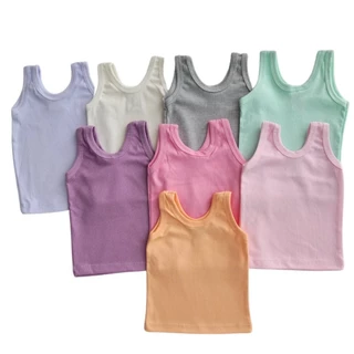 Kit 3,5,10,15 Camiseta Regata Roupa Bebê Verão Malha P ao 3 Menina Menino Sortido Algodão Leve