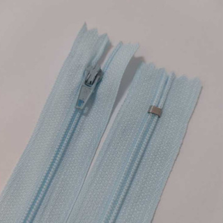 Zíper Nylon Comum 18cm Azul Bebê