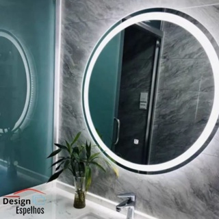 Espelho de maquiagem USB com luz LED, Espelhos de mão compacta com alça,  Vanity Round, Viagem portátil, Smart Touch Screen Mirror - AliExpress
