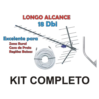 Antena Digital Externa TV Alta Ganho e Potencia 18 Dbi - 4K Longo Alcance - Proeletronic Yagi PROHD-1118 e PROHD 1110 - Zona Rural - Casa Praia - Cidade - Local Baixa