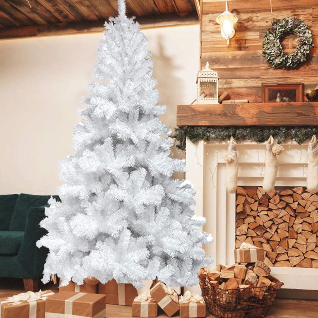 Arvore Pinheiro De Natal 1,80mt Grande 320 Galhos Branca Tradicional Oferta Top