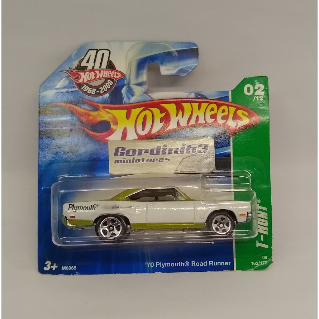 Hot Wheels '70 Plymouth Road Runner - T-Hunt | Shopee Brasil
