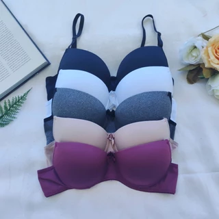 Kit 5 Sutiãs Básicos Com Bojo Soutien Sutien Sutian Confortáveis Imperdível Para o Dia a Dia