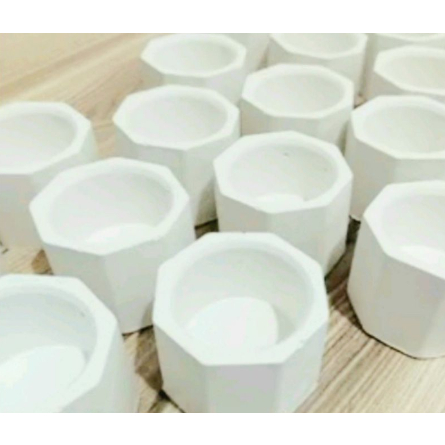 100 VASINHOS DE GESSO PARA SUCULENTAS OU LEMBRANÇINHAS OCTOGONAL