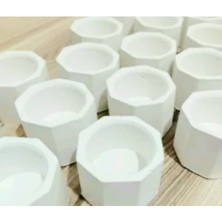 100 VASINHOS DE GESSO PARA SUCULENTAS OU LEMBRANÇINHAS OCTOGONAL