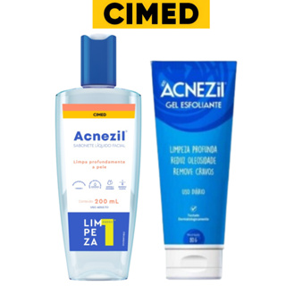 Kit Antiacne Acnezil Cimed Sabonete Líquido + Gel Esfoliante + Protetor Solar Oil Control Fps 30 Antiacne Cimed Acnezil