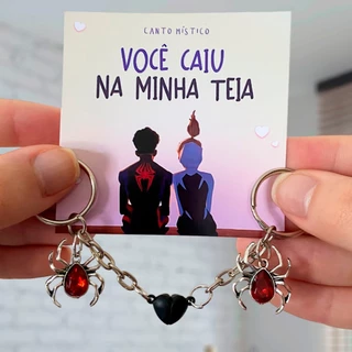 Kit 2 Chaveiros Homem Aranha Miles e Gwen Multiverso Aranhaverso presente namoro