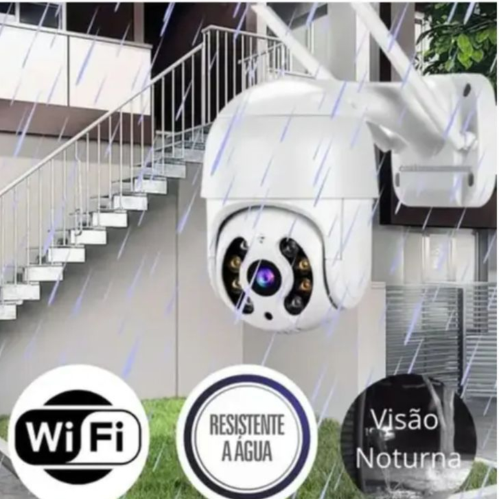 Câmera Segunrança 5G Prova D'água gira 360 Infravermelho Externa Wifi Hd App yoosee